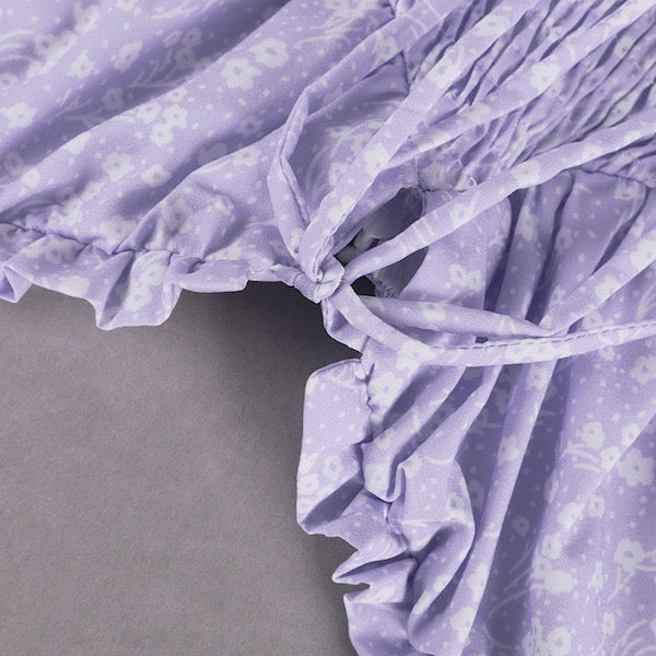 lavender purple dress detail